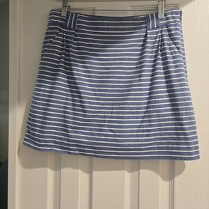The Limited Blue and White Striped Mini Skirt